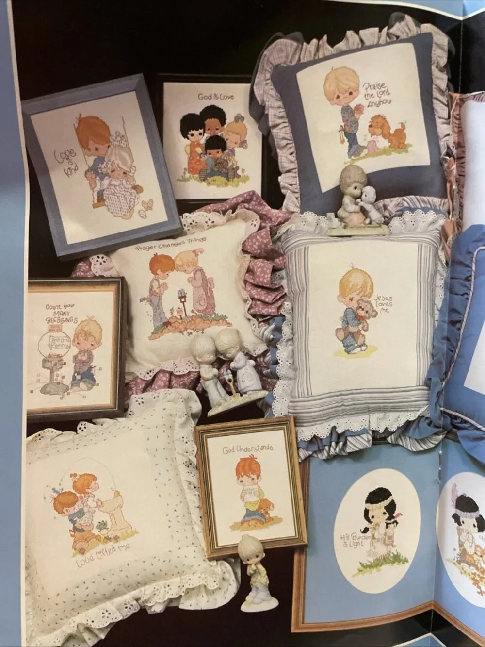 Precious Moments PM-1 Counted Cross Stitch Booklet Gloria & Pat 1980 - VGUC